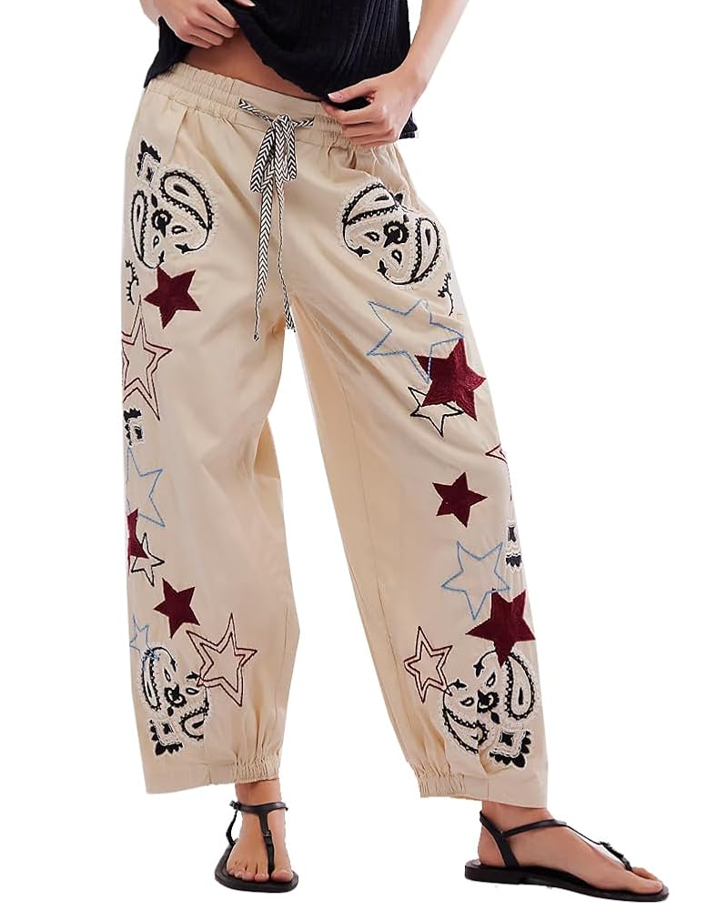 Kedera 2025 Embroidered Barrel Jeans for Women Causal Wide